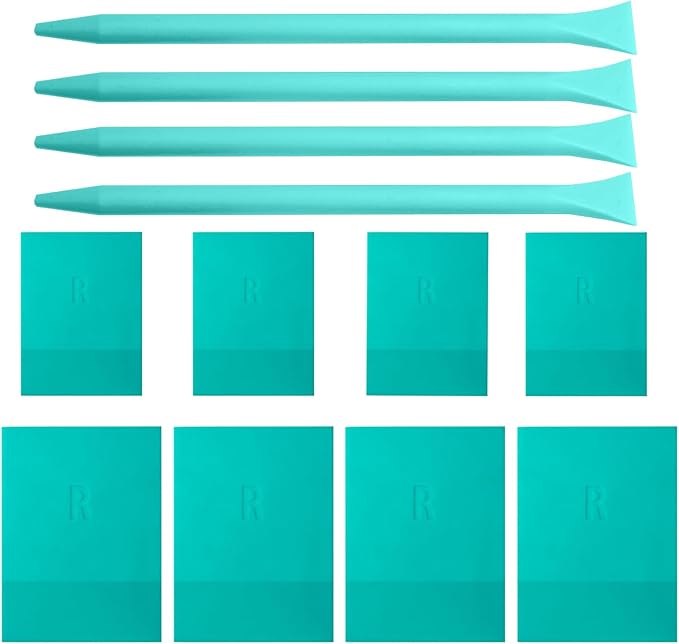 Mini Squeegee Rubber，Optimized for use with Mesh Backed Stencils and Transfers ， Mini Squeegee for Scorch Paste Wood Burning Paste, Paint, Screen (12)