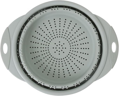 Dexas 10" Collapsible Silicone Colander in Sage, Kitchen Strainer with Handles, 15.1 Cup Capacity | BPA-Free, Heat-Resistant, Space-Saving Kitchen Tool - Image 2