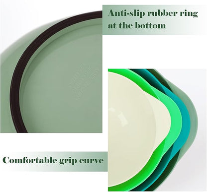 BoxedHome Classic Mixing Bowl Set, BPA Free Plastic, Microwave and Dishwasher Safe, 4.5 quarts (Army Green) - Image 4