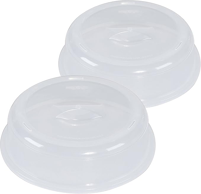 Nordic Ware BPA-free and Melamine Free Plastic Splatter Microwave Cover, 10-Inch (Set of 2), Clear by NordicWare
