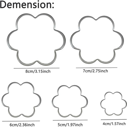 Flower Cookie Cutter, Pack of 5…