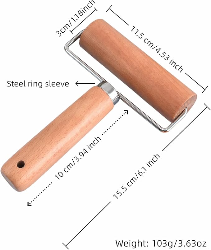 Wooden Rolling Pin Set - Non-Stick Pizza & Dough Roller, Ergonomic Bakery Tool for Cookies, Pie, Bread Dough | Heavy Duty, Easy Clean, Compact Storage | Kitchen Gadget Essential - Image 9