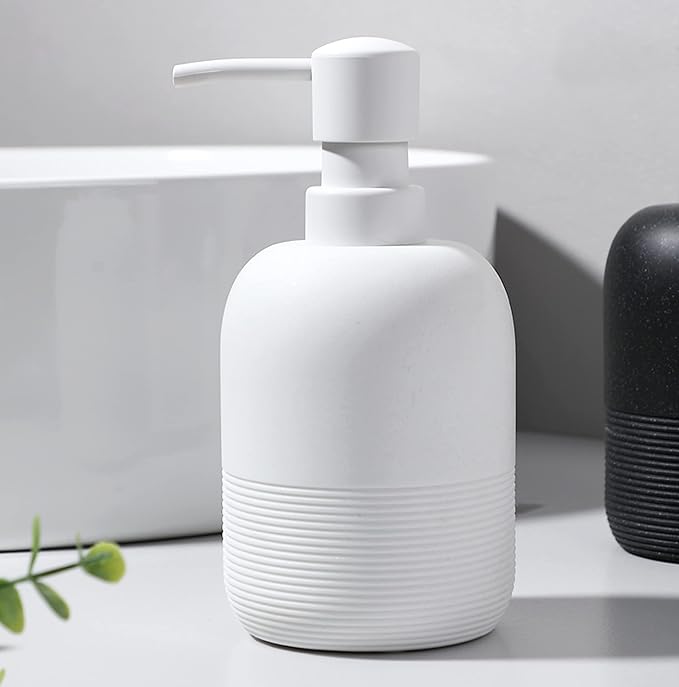 GalDal White Soap Lotion Dispenser with A Spare Pump,Liquid Hand Soap Dispenser Sets for Bathroom Countertop,2pcs/Set Soap Dispenser for Kitchen - Image 2