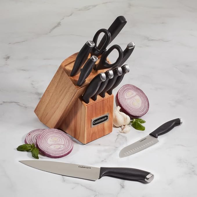 Cuisinart C77SSB-12P Color Pro Collection 12 Piece Knife Block Set, Black - Image 6