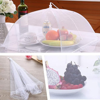 Onarway 6 Pack Food Covers 17 Inch Pop-Up Encrypted Mesh Plate Serving Tents, Fine Net Screen Umbrella for Outdoors, Parties, Picnics, BBQs, Reusable and Collapsible - Image 6
