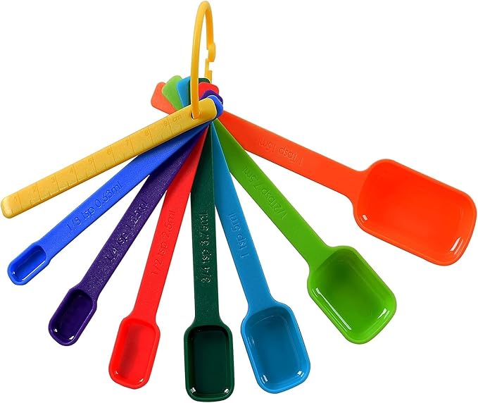 DOTINGHUX Plastic Measuring Spoons 8-Piece,Assorted Colors by DOTINGHUX