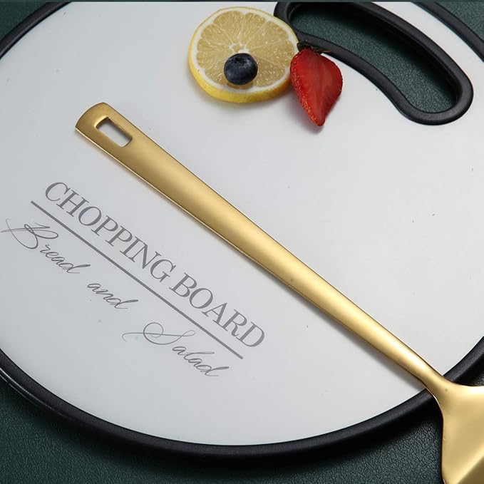 Gold Spatulas, Berglander Slotted Turner Titanium Gold Plating, Metal Turner For Cooking, Kitchen Barbecue Spatulas, Dishwasher Safe, Easy to Clean - Image 5