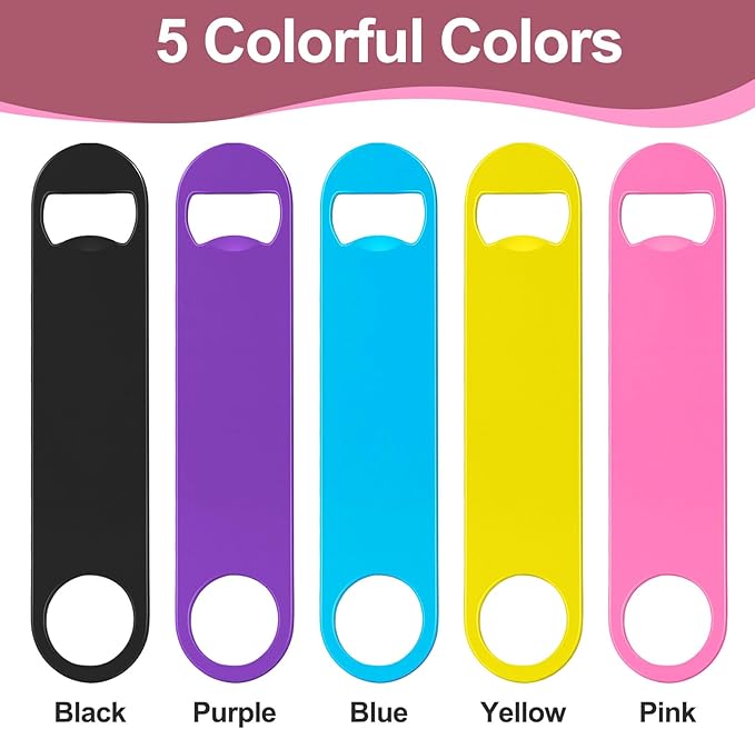 WEGAZ-5 Pack 7 Inches Large Colorful Beer Bottle Openers，Stainless Steel ﻿ - Image 7