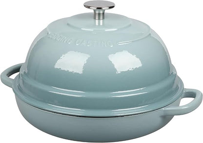 EDGING CASTING Enameled Cast Iron Dutch Oven Pot with Lid, Round Bread Oven for Homemade Sourdough Bread Baking, 6 Quart, Seasalt - Image 7