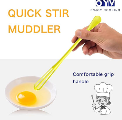 OYV Colorful Mini Whisk, Mini Spoon, Multifunctional Small Whisks for Cooking, Tiny Whisk 7 Pieces, Mini Small Wisk, for Blending, Whisking, Beating Ingredients, Mixing Sauces - Image 5