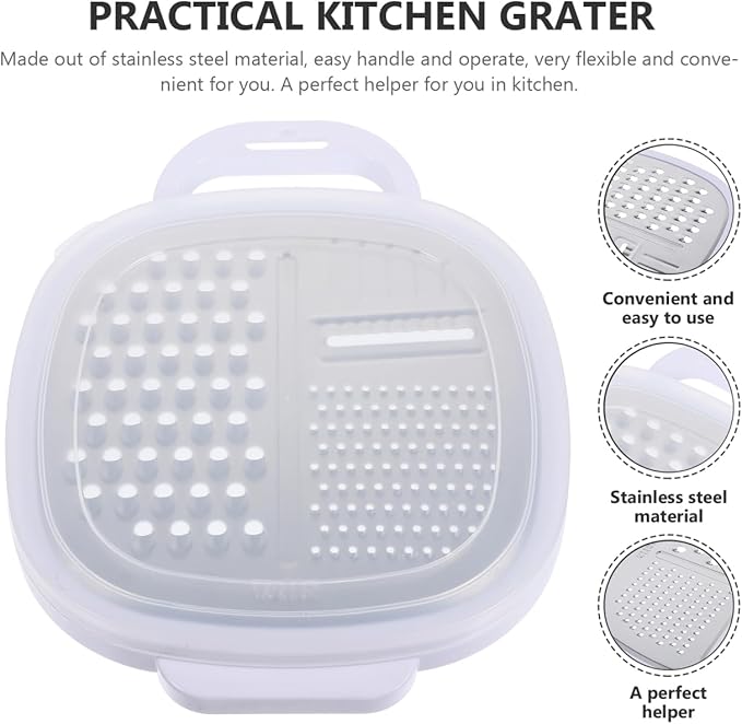 Cheese Grater with Container, Cheese Grater with Handle for Kitchen Box