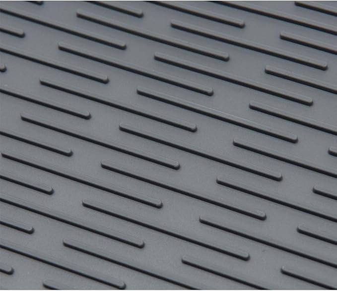 ZLR 2 Pcs Large Silicone Dish Drying Mat (16" x 18") - XL Heavy Duty Drainboard Mat for Pots, Pans & Family Loads - Heat Resistant Trivet & Counter Protector, Easy Clean (Dark Gray) - Image 7