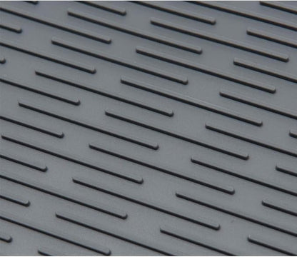 ZLR 2 Pcs Large Silicone Dish Drying Mat (16" x 18") - XL Heavy Duty Drainboard Mat for Pots, Pans & Family Loads - Heat Resistant Trivet & Counter Protector, Easy Clean (Dark Gray) - Image 7