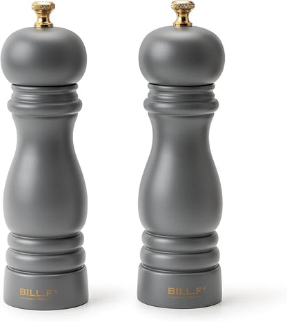 Salt and Pepper Grinder Pepper Mill Grinder Pepper Grinders Shakers Salt Mill Set of 2 with Adjustable Ceramic Rotor 7 Inch Grey by BFBILLFSINCE1983