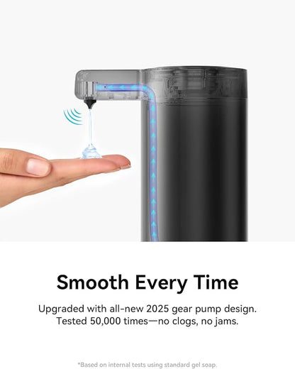 SUNLY Touchless Automatic Soap Dispenser – Clog-Free Pump, 0.2s Fast Sensor, USB-C Rechargeable, Smudge-Resistant Stainless Steel, for Kitchen & Bathroom Soap Dispenser, Black - Image 3