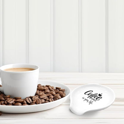 Funny Coffee Spoon Holder-Coffee Spoon Rest-Cafe Bar Station Accessories-Coffee Drinker In My Life Sign