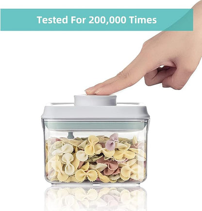 Ankou Airtight Food Storage Container - 0.32 QT （380ml Small Pop Up Food Containers With Lids, Bpa Free Stackable Container for Sugar Tea Candy- 8 Labels - Clear - Image 6