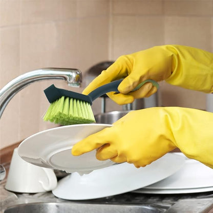 Pine-Sol Scrub Brush Set - Long Handle Cleaning Brushes with Heavy Duty Bristles and Comfort Grip - Scrubbers for Kitchen, Household, and Dishwashing, 3 Pieces - Image 7
