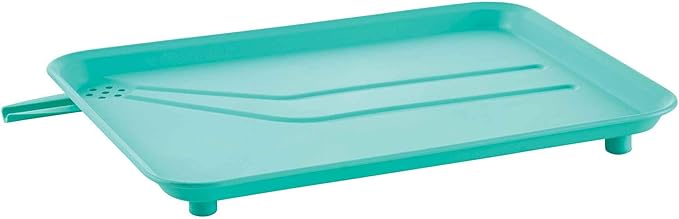 Farberware Compact Dish Drying Rack with Frost Sink Brush, Removable Drainboard and Flatware Caddy, Holds 9 Plates - Teal, Rust-Resistant for Small Kitchens - Image 4