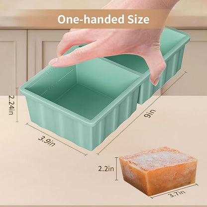 Silicone Freezer Tray for Soup Ice Cubes: 2-Cup Freezing Tray with Lid for Meal Prep - 2Pack Silicon Soup Portion Freeze Trays Make Stock Souped Ice Cube - Image 3