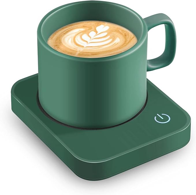 VOBAGA Coffee Mug Warmer for Desk with Auto Shut Off & 3-Temp Settings, Coffee Cup Warmer with Smart Safety Alert Home Office Accessory, Perfect for Coffee, Tea, Milk (No Mug) by VOBAGA