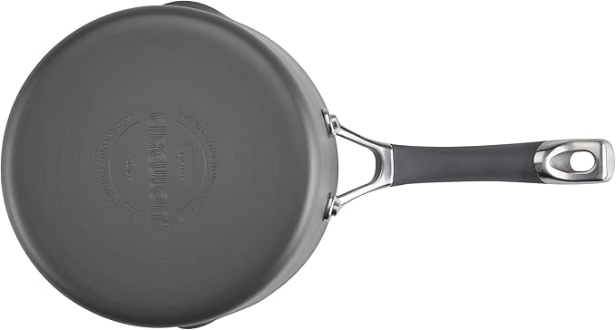 Circulon Radiance Hard-Anodized Nonstick Saucepan, Durable Nonstick Cookware, Sauce Pan with Straining Lid, 3-Quart, Gray - Image 8