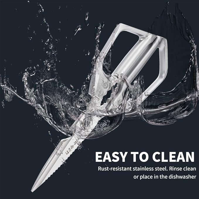 Kitchen Scissors Heavy Duty for Food, All Purpose Meat Scissors, Premium Ultra Sharp Japanese Stainless Steel Kitchen Shears - Image 7