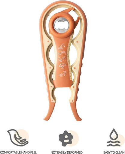 Bottle Opener for Arthritic Hand,Jar Opener for Old People, Children, Women, Those with Weak Hands,Multifunctional Kitchen Gadgets (A-Orange) - Image 7