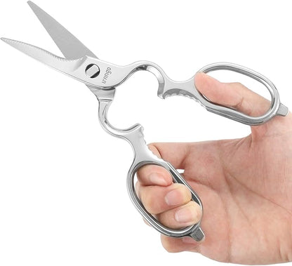 LIVINGO Kitchen Forged Shears Heavy Duty Come Apart Ultra Sharp Multi-function Stainless Steel Scissors Bottle Opener, Nut Cracker 8.5 inch