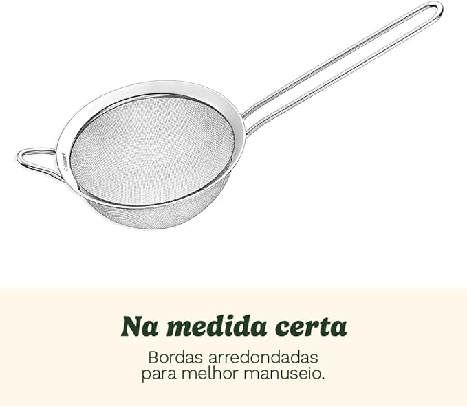 Cuisinart Mesh Strainers, 3 Count Stainless Steel Mesh Strainers for Kitchen, Fine Mesh Kitchen Strainer Set for Sifting, Straining & Cooking, Silver, CTG-00-3MS - Image 3