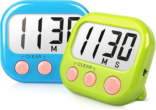 Classroom Timers for Teachers Kids Large Magnetic Digital Timer Teacher Supplies 2 Pack-Blue Green by AOUCE