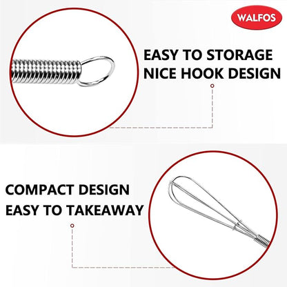 Walfos Mini Whisks Stainless Steel 6pcs; 7" - Small Whisk for Whisking, Beating Eggs, Mixing Sauces, Blending Ingredients - Image 5