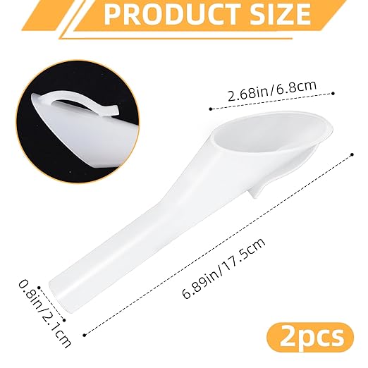 2 Pcs Fuel Funnels for Automotive,Capless Fuel Funnel Compatible with Ford F150 Lincoln,Replacement for OEM#8U5A-17B068-EB 1782177 1833948 2050651 Original Gas Tank Funnel(White)