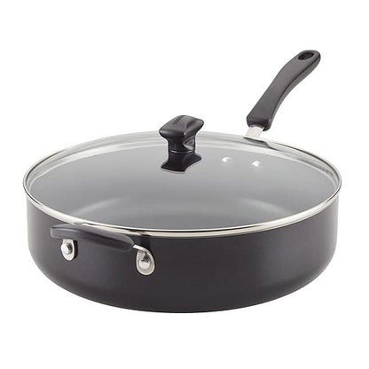 Farberware Cookstart DiamondMax Nonstick Jumbo Cooker with Lid and Helper Handle, Dishwasher Safe, 6 Quart, Black by Farberware