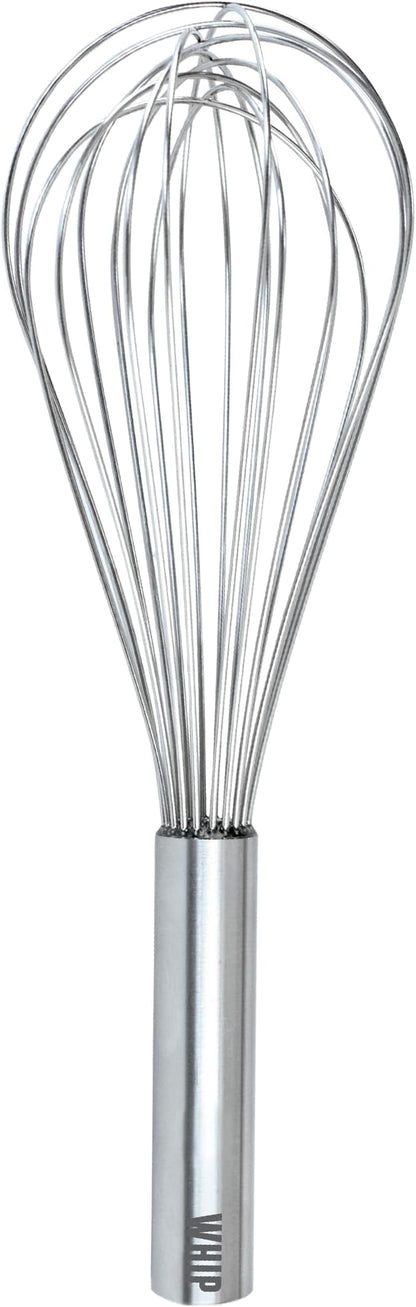 Tovolo Balloon Whisk Stainless Steel 11 in Whip Whisk for Cooking Blending Mixing Stirring Whipping Beating, Dishwasher Safe Metal Handheld Large Heavy Duty Multi Function Whip Whisking Mixing Tool by Tovolo