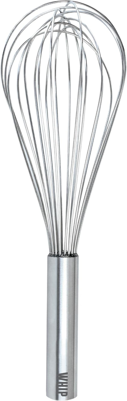 Tovolo Balloon Whisk Stainless Steel 11 in Whip Whisk for Cooking Blending Mixing Stirring Whipping Beating, Dishwasher Safe Metal Handheld Large Heavy Duty Multi Function Whip Whisking Mixing Tool by Tovolo