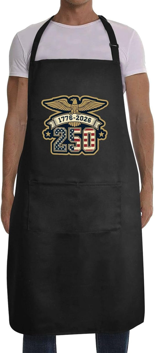 Us 250 Years Of Freedoms Apron With Pocket For Mens
