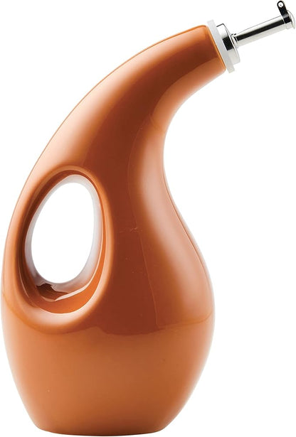 Rachael Ray 48466 Ceramic EVOO Oil and Vinegar Dispensing Bottle with Spout, 24 Ounce - Pumpkin Orange by RachaelRayKitchenware