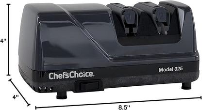 Chef'sChoice Professional Electric Knife Sharpeners Sharp-N-Hone With 100-Percent Diamond Abrasives And Precision Angle Guides For 20-Degree Straight-Edge and Serrated Knives, 2-Stage, Gray