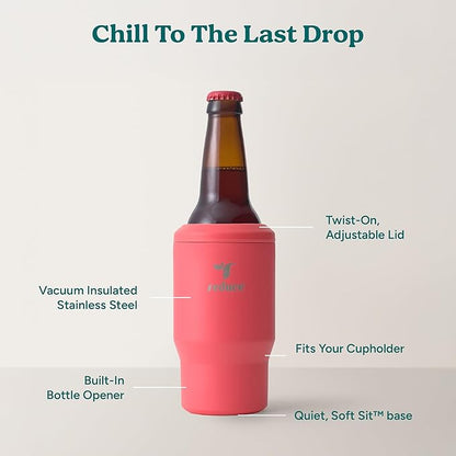 Reduce 4-in-1 Drink Cooler - Versatile Can & Bottle Holder with Vacuum Insulation - Keeps Drinks Cold Up to 4 Hours - Includes Bottle Opener - Fits Cupholders & Dishwasher Safe - 14oz - Daiquiri
