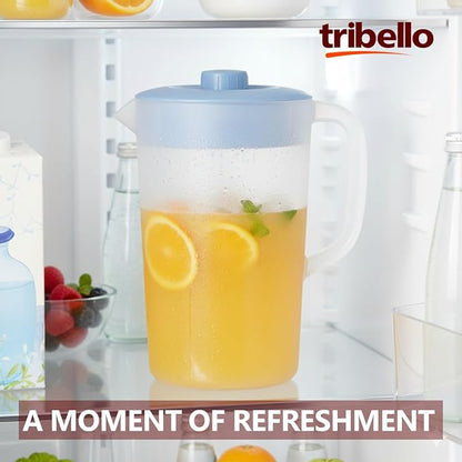 Tribello 1 Gallon Pitcher with Lid, Clear Plastic Water Pitcher with 3-Way Lid, Freezer/Dishwasher Safe, and BPA Free (1 Gallon) - Image 7