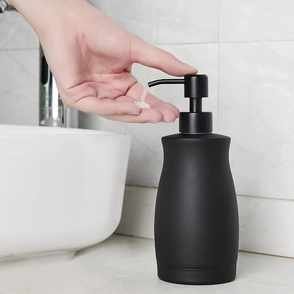304 Stainless Steel Countertop Black Soap Dispenser Rust Resistant Leak-Proof Liquid Hand Sanitizer Pump with Hopper，for Kitchen Sink, Countertop, Bathroom (13.5oz/400ml) - Image 3
