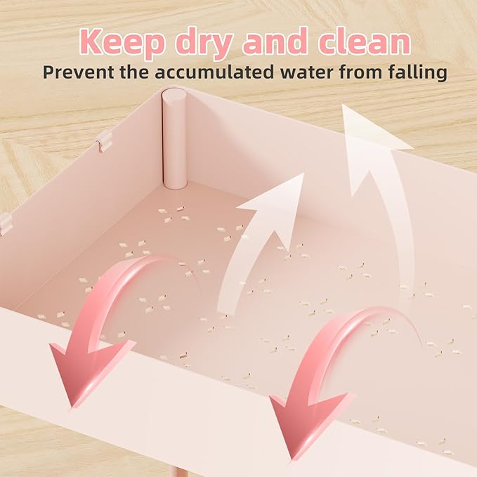 Simple Trending Under Sink Organizer 2 Pack, Sink Pull-Out Sliding Storage Cabinet, 2-Tier Under Shelf Organizer for Kitchen Bathroom, Pink - Image 5