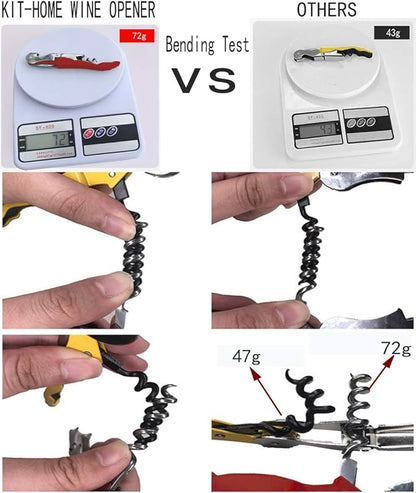 Professional Waiter Corkscrew Wine Openers Set(4PCS), Heavy Duty Stainless Steel Hinges Wine Key for Restaurant Waiters, Sommelier, Bartenders - Image 4