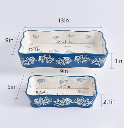 Wisenvoy Casserole dishes for oven Lasagna pan 2-Pcs Baking dish Casserole dish Baking dishes for oven Baking dish set - Image 7