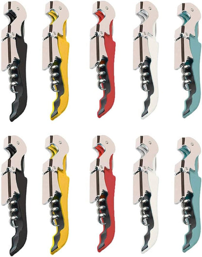 Professional Waiter Corkscrew Wine Openers Set, Heavy Duty Stainless Steel Hinges Wine Key for Restaurant Waiters, Sommelier, Bartenders by Kit-Home