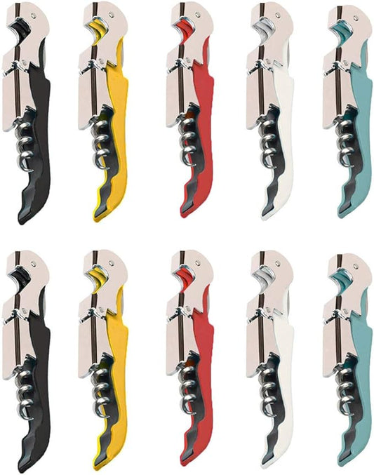 Professional Waiter Corkscrew Wine Openers Set, Heavy Duty Stainless Steel Hinges Wine Key for Restaurant Waiters, Sommelier, Bartenders by Kit-Home
