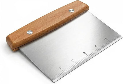 Dough Cutter, Kitchen Scraper, Food Scraper, Multipurpose Pastry Pizza Baking Cooking Cutting Board, Bench Scraper Kitchen Tool, Stainless Steel Metal Griddle Scraper Chopper Tool by Unknown