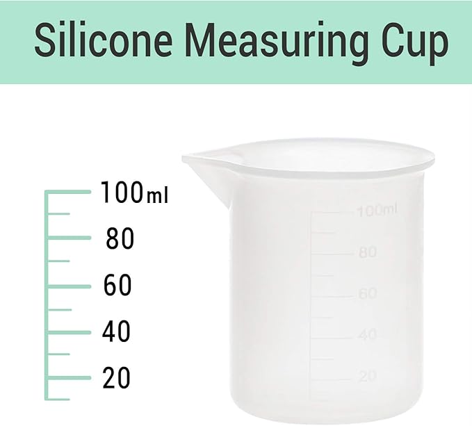 Gartful 250ml & 100ml Silicone Measuring Cups, Silicone Mixing Cups for Epoxy, Resin Arts, Glue, Jewelry Casting Molds, Acrylic Paint Pouring, Cup Making, Waxing, Crafts, Nonstick Reusable, Set of 6