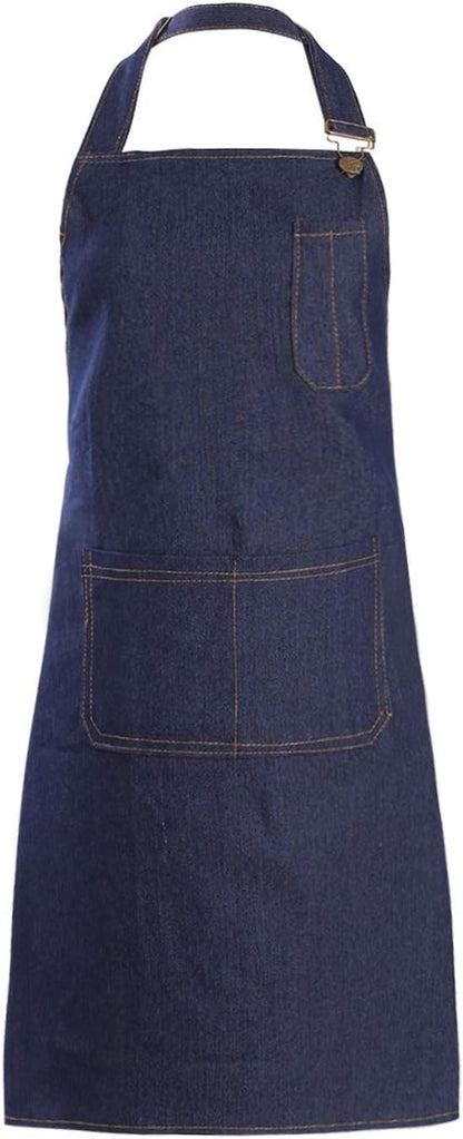 Tosewever Canvas Cross Back Chef Cotton Aprons for Men Women with Large Pockets - Image 2
